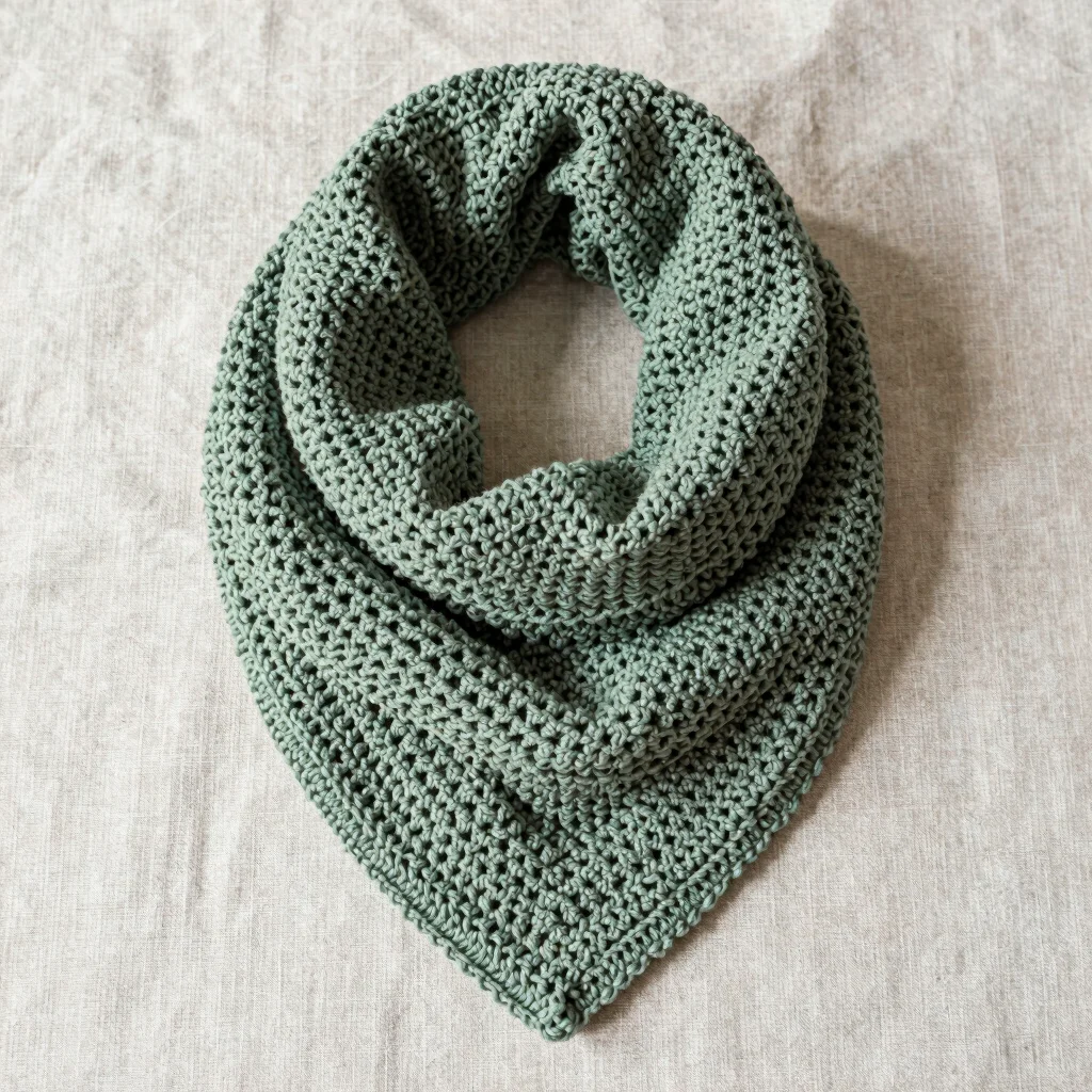 Sage Botanical Crochet Bandana