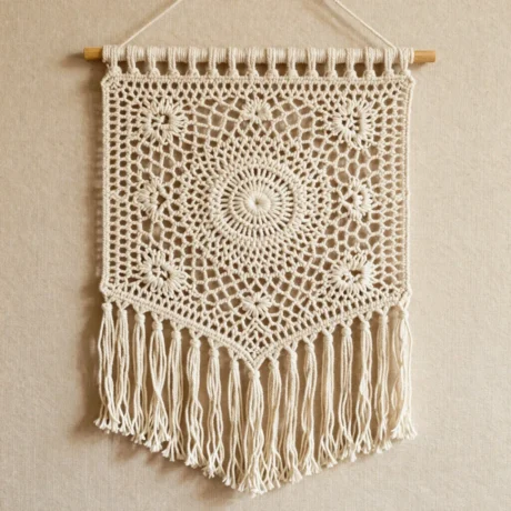 Artisan Fringe Crochet Wall Hanging