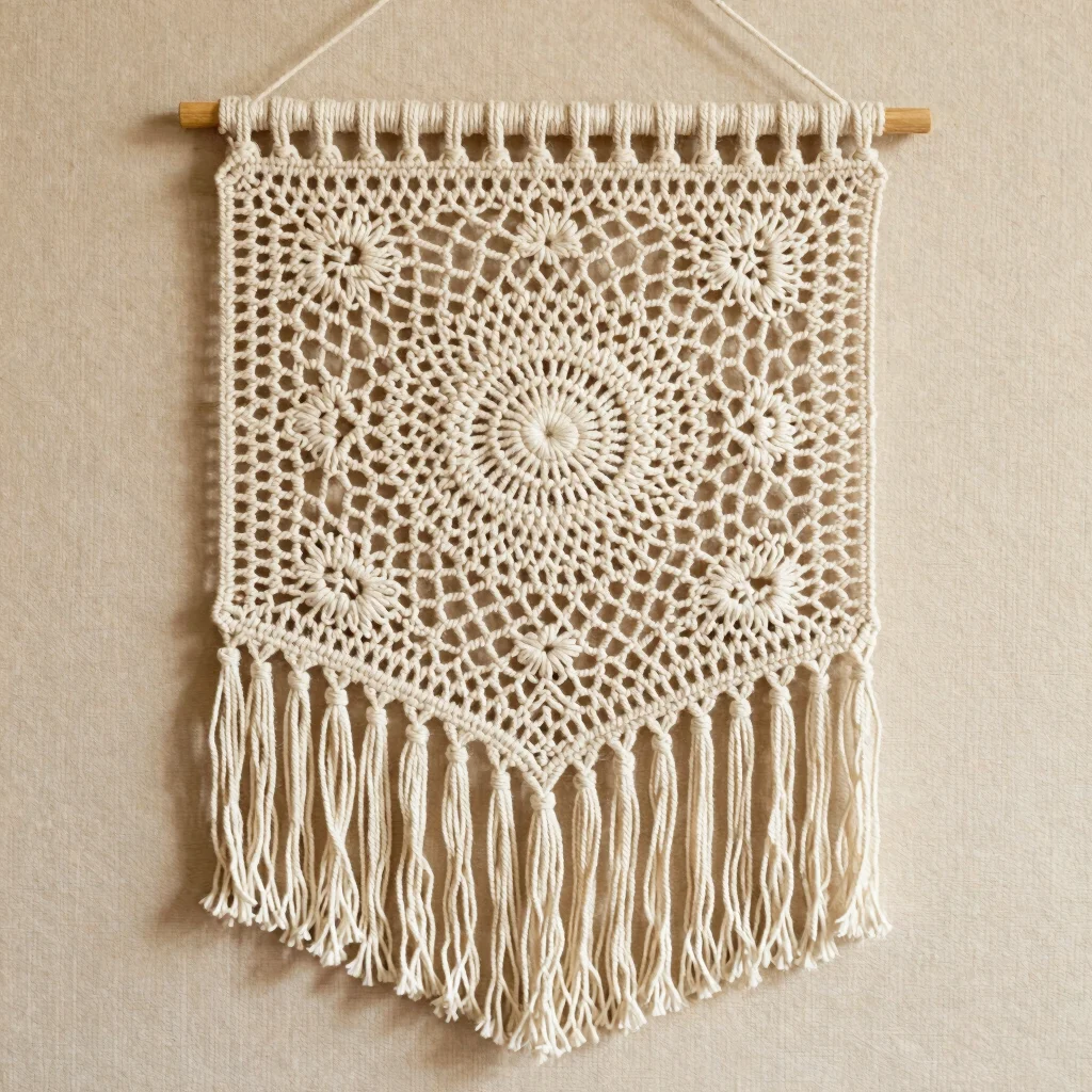 Artisan Fringe Crochet Wall Hanging